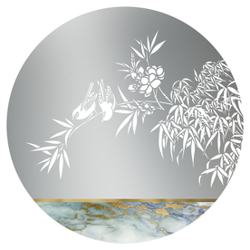 圆形竹韵装饰画