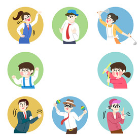 卡通Q版手绘头像表情