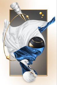 晶瓷抽象丝绸立体几何装饰画