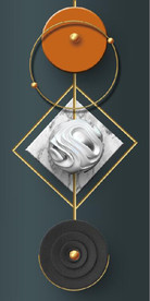 晶瓷现代抽象几何雕塑玄关装饰画