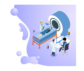 手绘医疗场景插画设计