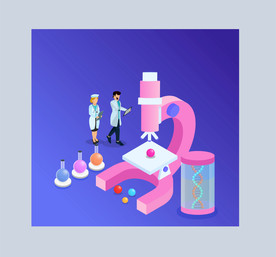 手绘医疗场景插画设计