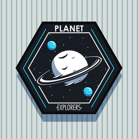 卡通航天宇航员宇宙手绘插画