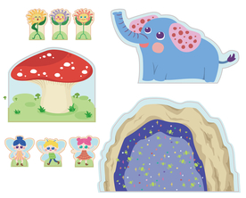 幼儿园动植物卡通彩色绘画