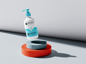 沐浴露洗护包装样机