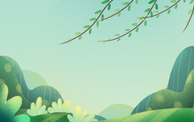 绿色风景山川柳树背景