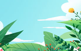 卡通装饰植物树叶背景