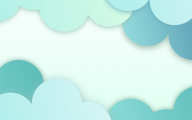 蓝色渐变剪纸清新背景