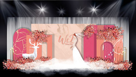 焦红珊瑚色婚礼