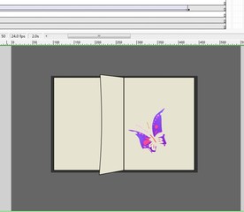 好看的蝴蝶飞过书本翻页效果