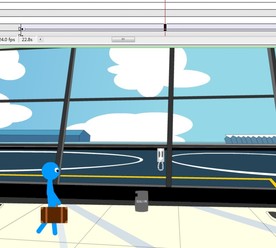 火柴人出去旅游住酒店