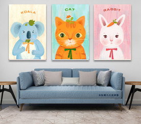 手绘猫 手绘兔子 手绘考拉