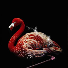 火烈鸟晶瓷画玄关