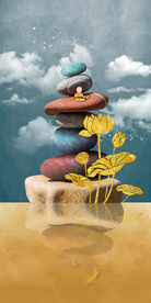 转运石荷花玄关