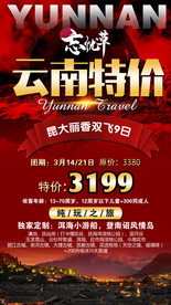 云南特价海报