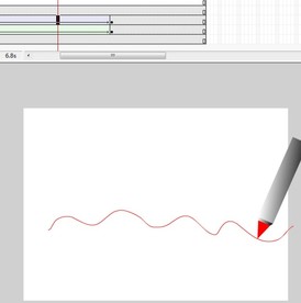 一个画笔画线条的动画