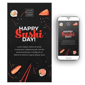 寿司餐饮海报