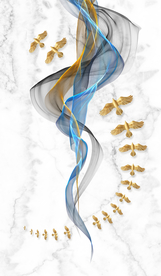 金色鸟群装饰画