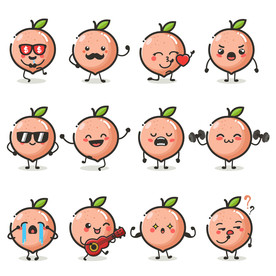 橙子橘子手绘插画