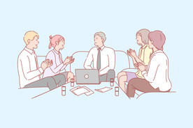 简约人物生活形象插画