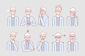 简约人物生活形象插画