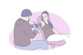 简约人物生活形象插画