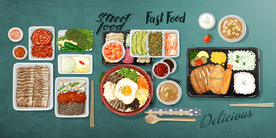 美食背景墙装饰画