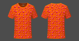 印花红心t恤样机图片