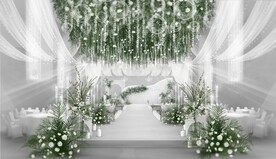 白绿色婚礼