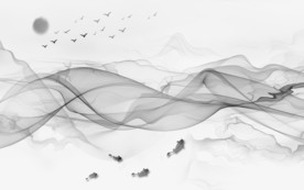 最新山水背景新画 TIF分层