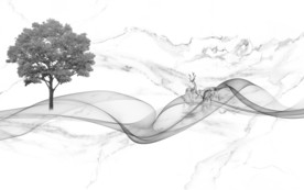 别墅新山水背景墙 TIF分层