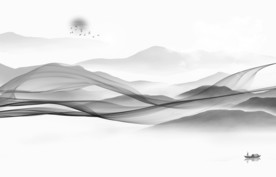 现代新山水背景墙 TIF分层