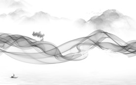 中国风新山水高雅画 TIF分层