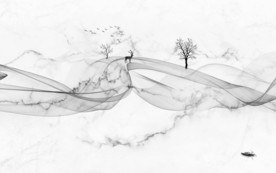 高档 灰色无框画 TIF分层