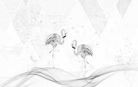 欧式灰色无框画 TIF分层