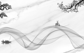 新款新山水中式画 TIF分层