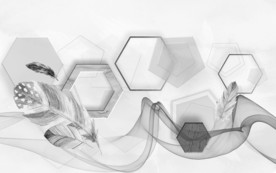 几何 灰色无框画 TIF分层