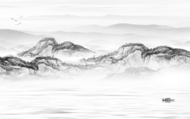 中国风新山水意境画 TIF分层