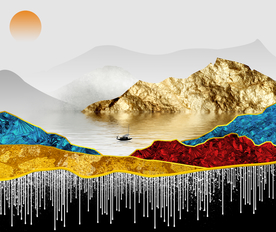 意境山水晶瓷画