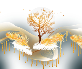 羽毛发财树玄关