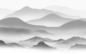 爆款山水画电视墙 文件分层画