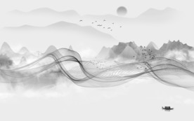 高清 新山水意境画 TIF分层