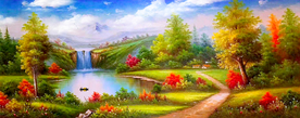 风景山水风景油画