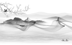 简约新山水高端画 文件分层画