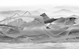 新中式新山水高端画 文件分层画