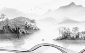 大卖新山水爆款画 文件分层画