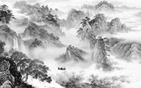 国画新山水爆款画 文件分层画