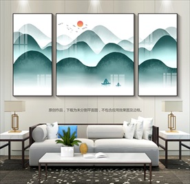 意境山水画新中式装饰画