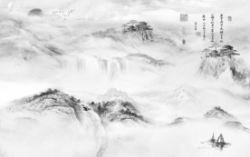 大气山水画人气画 TIF分层