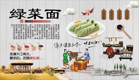 绿菜面背景墙